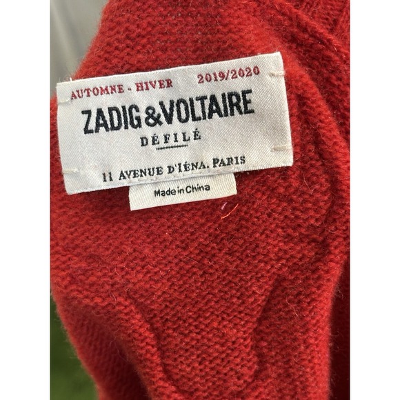 Zadig & Voltaire Chicago Bulls Sweater Women Small NBA Basketball Distressed - Picture 11 of 16